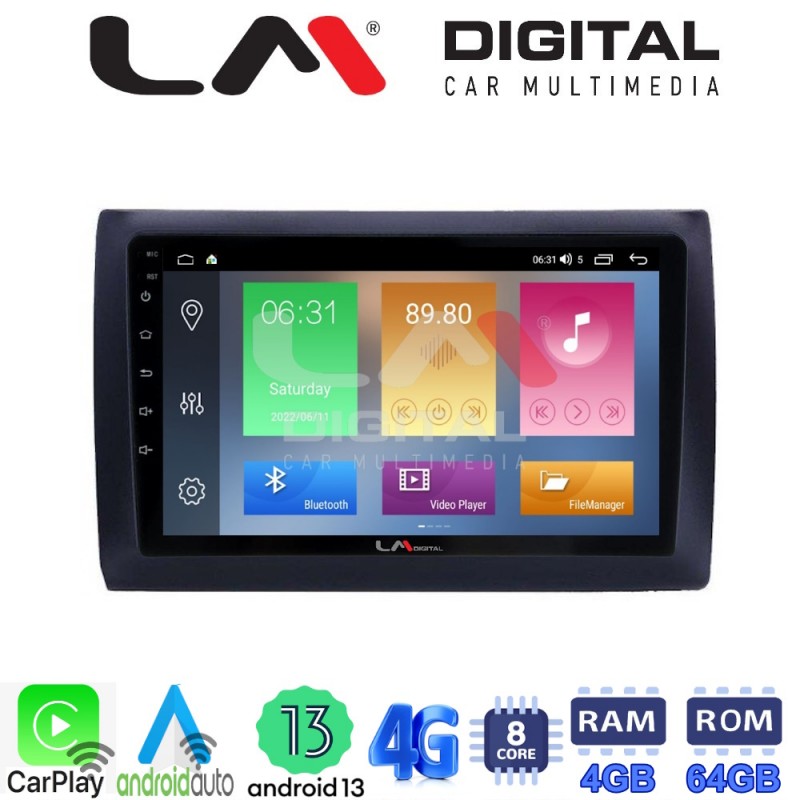 LM Digital - LM ZC8466 GPS Οθόνη OEM Multimedia Αυτοκινήτου για Fiat Stilo 2001 &gt; 2007 (CarPlay/AndroidAuto/BT/GPS/WIFI/GPRS)