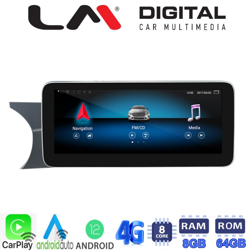 LM Digital - LM G824M10 Οθόνη OEM Multimedia Αυτοκινήτου για MERCEDES C (W204) FACELIFT 2011 &gt; 2014 (CarPlay/AndroidAuto/BT/GPS/WIFI/GPRS)