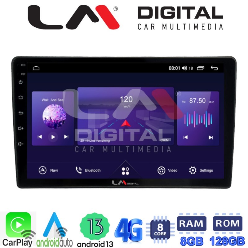 LM Digital - LM ZT8458 GPS Οθόνη OEM Multimedia Αυτοκινήτου για Nissan Micra 2014 &gt; 2016 (CarPlay/AndroidAuto/BT/GPS/WIFI/GPRS)