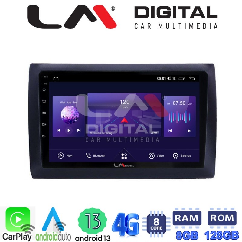 LM Digital - LM ZT8466 GPS Οθόνη OEM Multimedia Αυτοκινήτου για Fiat Stilo 2001 &gt; 2007 (CarPlay/AndroidAuto/BT/GPS/WIFI/GPRS)