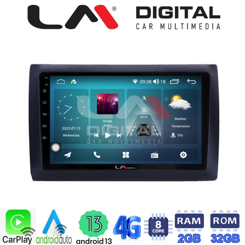 LM Digital - LM ZR8466 GPS Οθόνη OEM Multimedia Αυτοκινήτου για Fiat Stilo 2001 &gt; 2007 (CarPlay/AndroidAuto/BT/GPS/WIFI/GPRS)