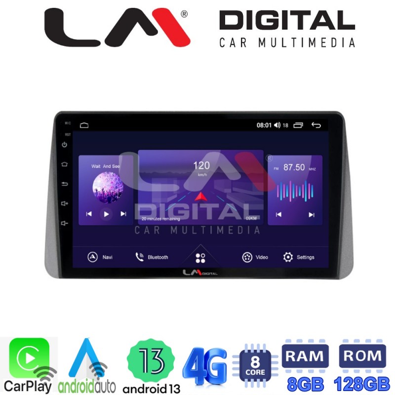 LM Digital - LM ZT8749 GPS Οθόνη OEM Multimedia Αυτοκινήτου για Fiat Tipo 2015 &gt; 2019 (CarPlay/AndroidAuto/BT/GPS/WIFI/GPRS)