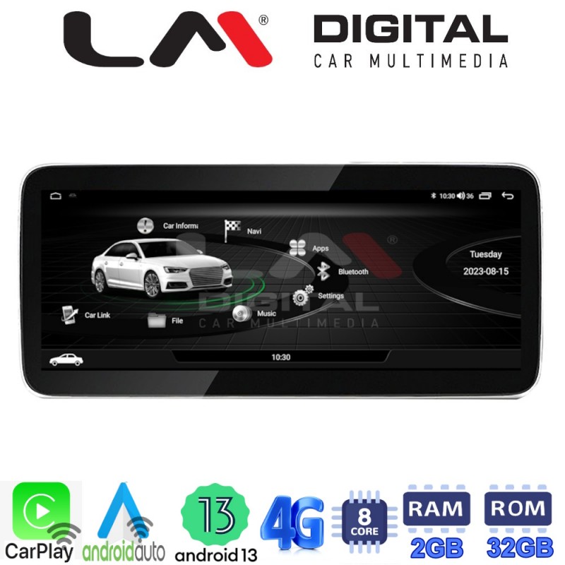 LM Digital - LM GH2 310 HIGH Οθόνη OEM Multimedia Αυτοκινήτου για AUDI A4 2009 &gt; 2017 με Navi (CarPlay/AndroidAuto/BT/GPS/WIFI/GPRS)