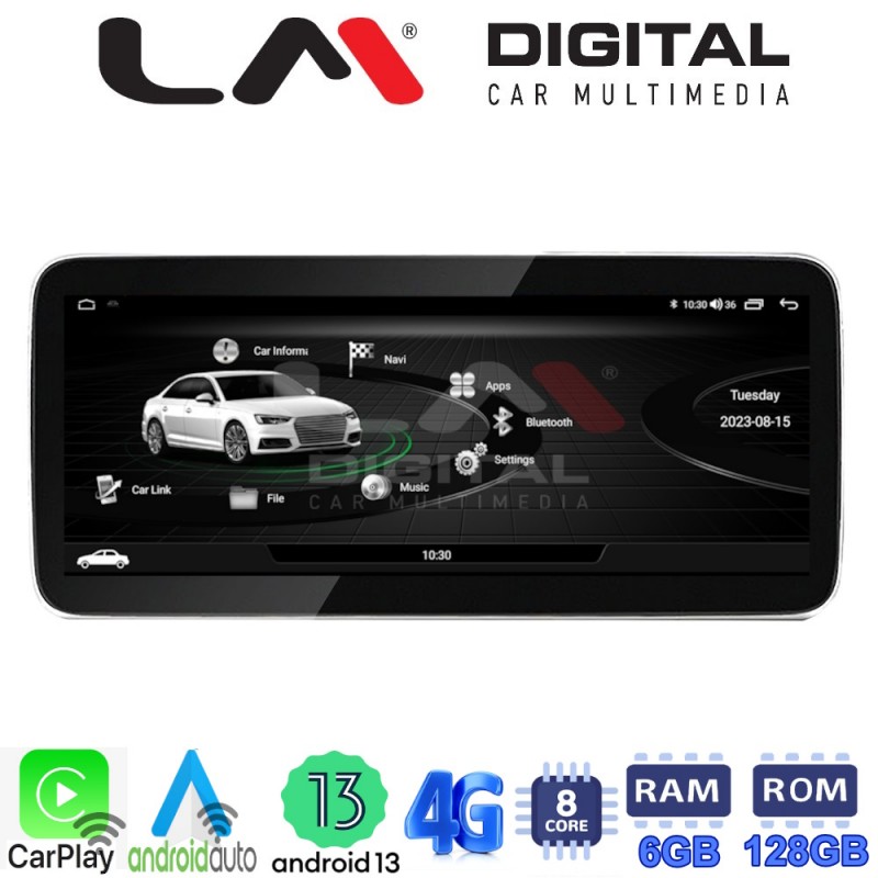 LM Digital - LM GH6 310 HIGH Οθόνη OEM Multimedia Αυτοκινήτου για AUDI A4 2009 &gt; 2017 με Navi (CarPlay/AndroidAuto/BT/GPS/WIFI/GPRS)