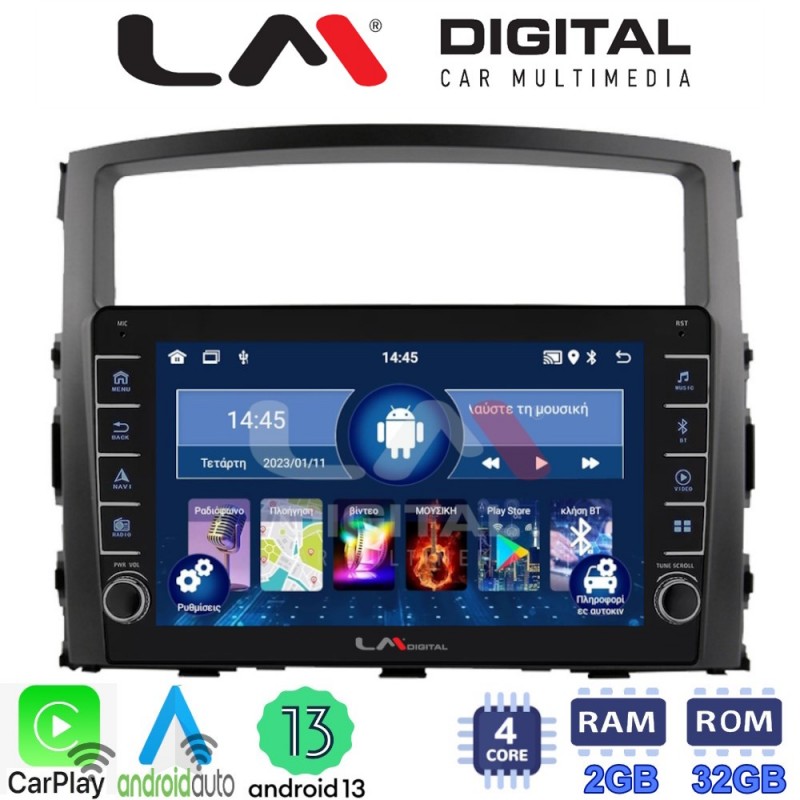 LM Digital - LM ZG4038 GPS Οθόνη OEM Multimedia Αυτοκινήτου για MITSUBISHI PAJERO 2006&gt;2014 (CarPlay/AndroidAuto/BT/GPS/WIFI/GPRS)