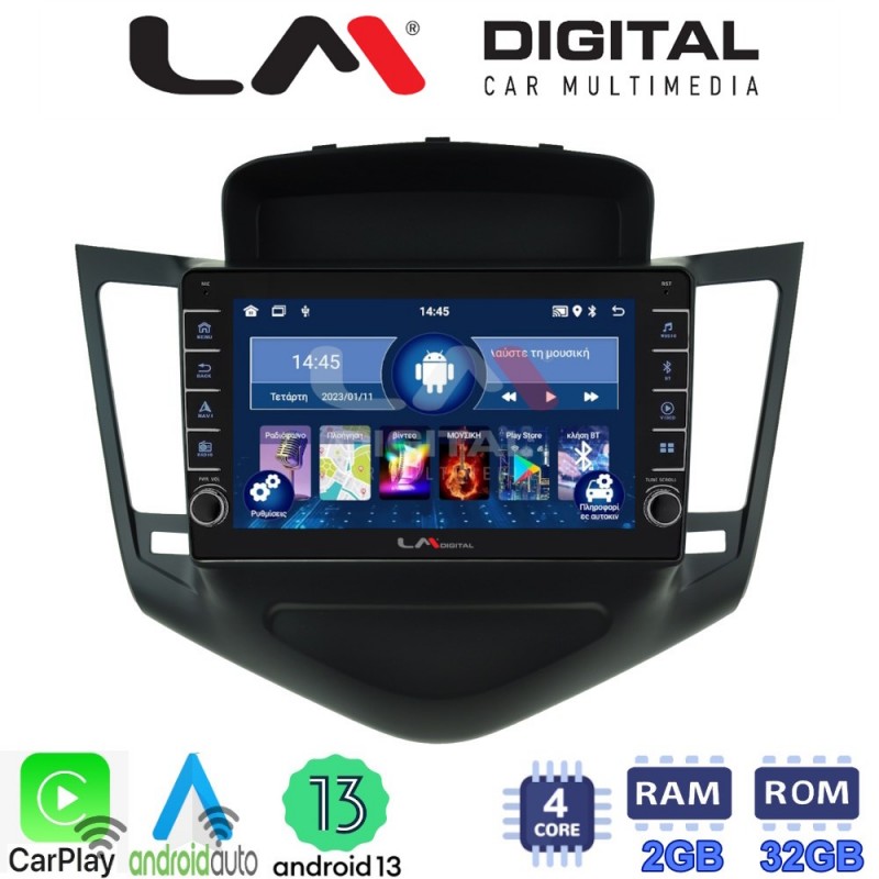 LM Digital - LM ZG4045 GPS Οθόνη OEM Multimedia Αυτοκινήτου για CHEVROLET CRUZE 2008&gt;2013 (CarPlay/AndroidAuto/BT/GPS/WIFI/GPRS)