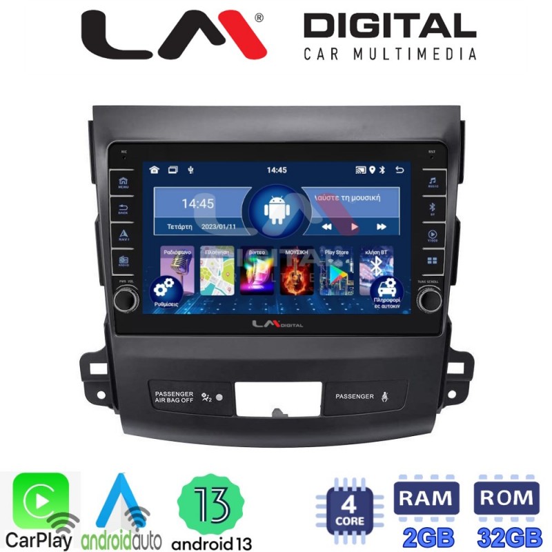 LM Digital - LM ZG4056 GPS Οθόνη OEM Multimedia Αυτοκινήτου για OUTLANDER, C CROSSER,4007 2006&gt;2012 (CarPlay/AndroidAuto/BT/GPS/WIFI/GPRS)