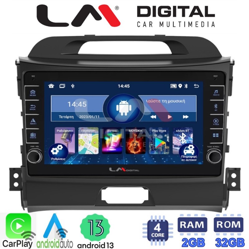 LM Digital - LM ZG4074 GPS Οθόνη OEM Multimedia Αυτοκινήτου για KIA SPORTAGE 2010&gt;2015 (CarPlay/AndroidAuto/BT/GPS/WIFI/GPRS)