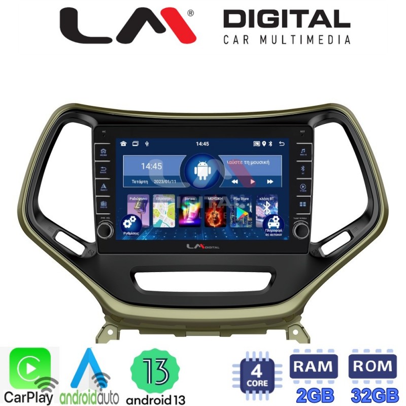 LM Digital - LM ZG4119 GPS Οθόνη OEM Multimedia Αυτοκινήτου για JEEP CHEROKEE 2014&gt;  (CarPlay/AndroidAuto/BT/GPS/WIFI/GPRS)