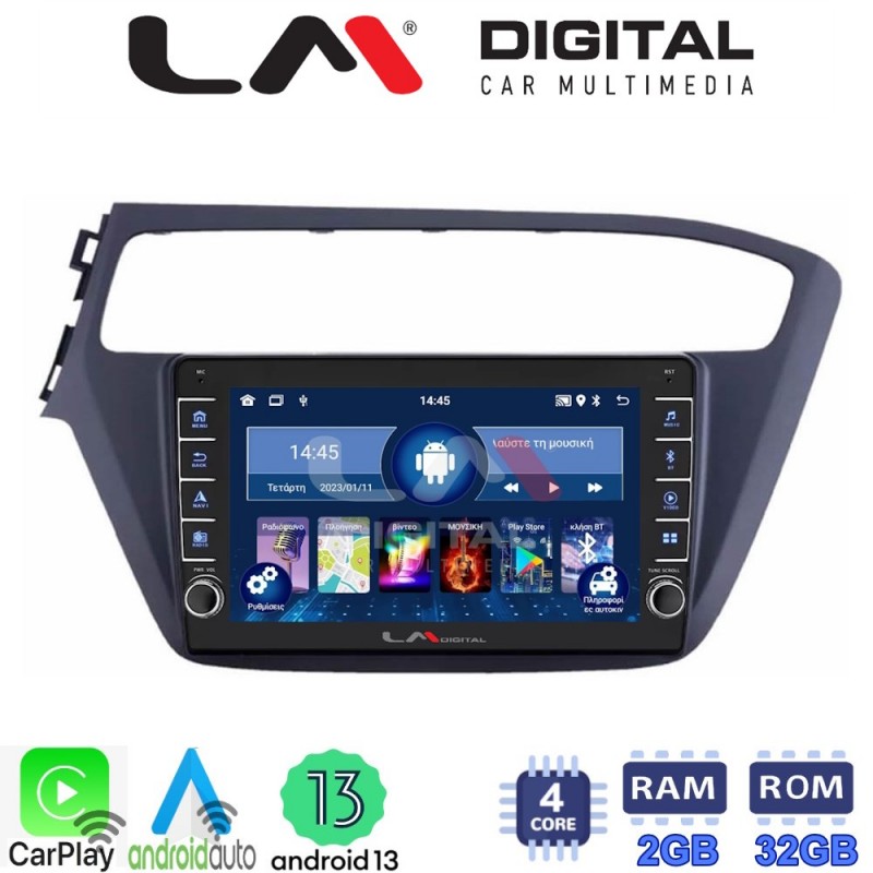 LM Digital - LM ZG4226 GPS Οθόνη OEM Multimedia Αυτοκινήτου για Hyundai i20 2019&gt; (CarPlay/AndroidAuto/BT/GPS/WIFI/GPRS)