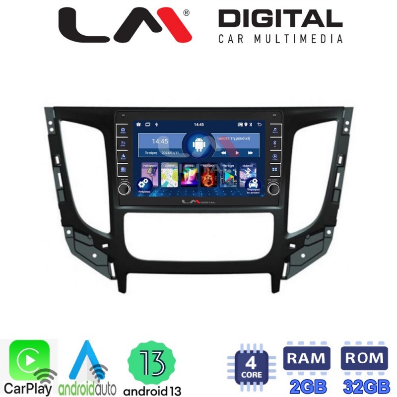 LM Digital - LM ZG4230 GPS Οθόνη OEM Multimedia Αυτοκινήτου για Mitsubishi L200 2014 &gt;Μόνο για αυτοκίνητα με Κλιματισμό (CarPlay/AndroidAuto/BT/GPS/WIFI/GPRS)