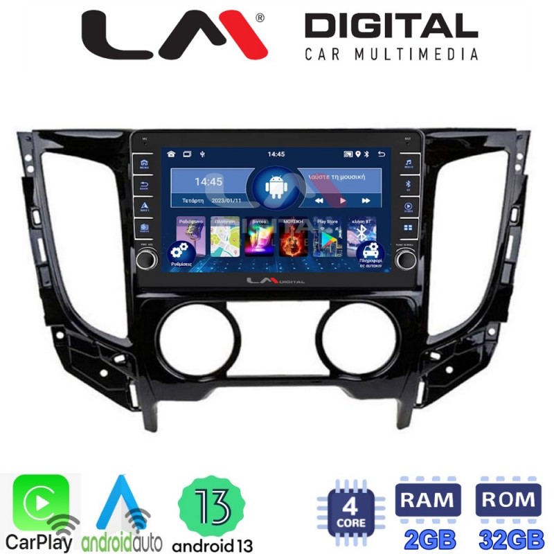 LM Digital - LM ZG4230A GPS Οθόνη OEM Multimedia Αυτοκινήτου για Mitsubishi L200 2014 &gt; Μόνο για αυτοκίνητα με Air Condition (CarPlay/AndroidAuto/BT/GPS/WIFI/GPRS)