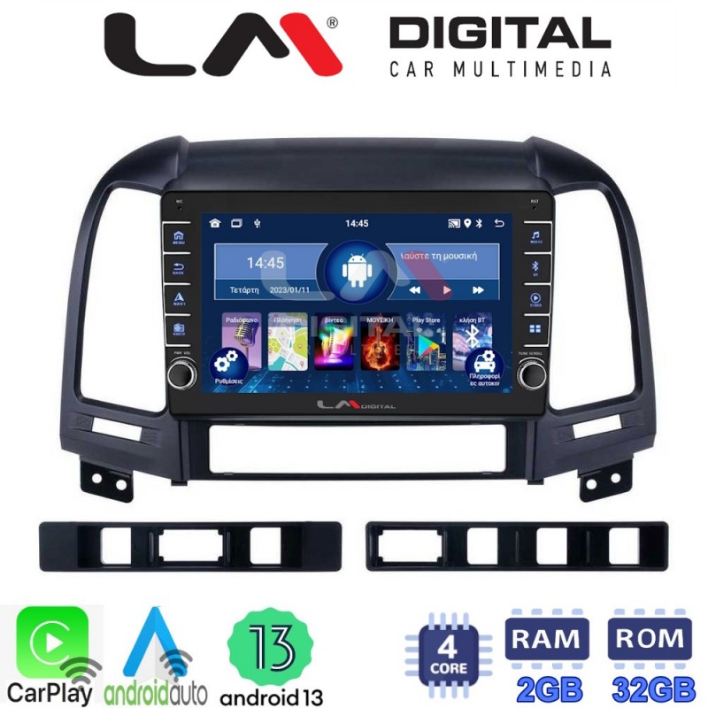 LM Digital - LM ZG4239 GPS Οθόνη OEM Multimedia Αυτοκινήτου για Hyundai SantaFe 2006 &gt; 2013 (CarPlay/AndroidAuto/BT/GPS/WIFI/GPRS)