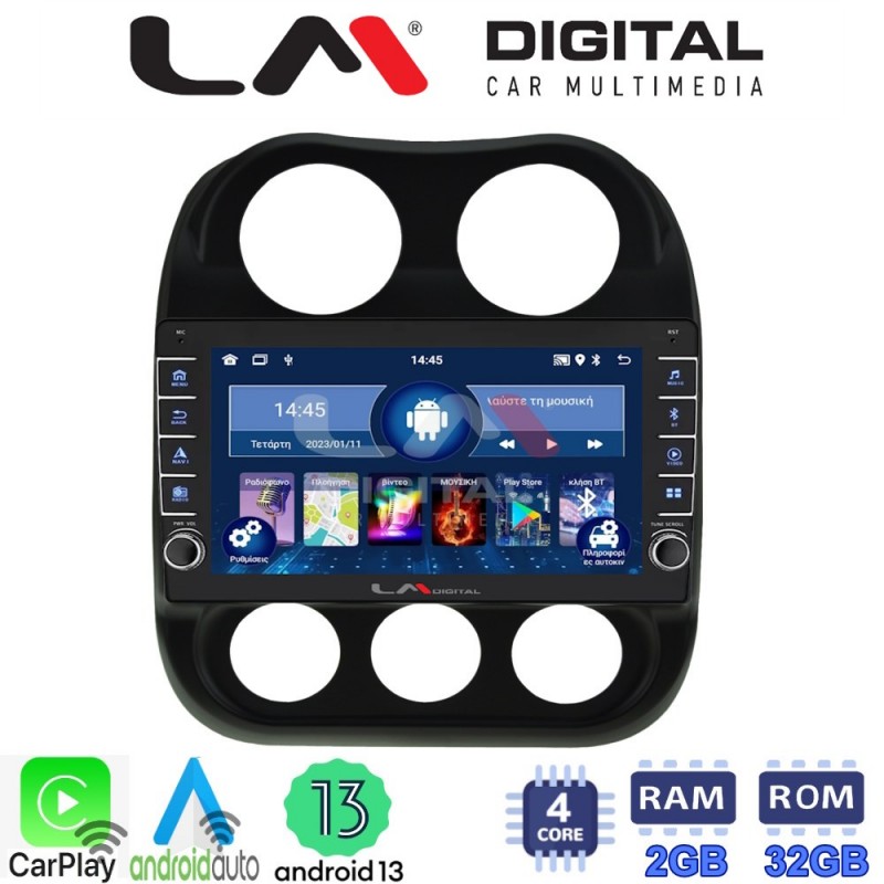 LM Digital - LM ZG4252 GPS Οθόνη OEM Multimedia Αυτοκινήτου για JEEP COMPASS 2011&gt;2016 (CarPlay/AndroidAuto/BT/GPS/WIFI/GPRS)