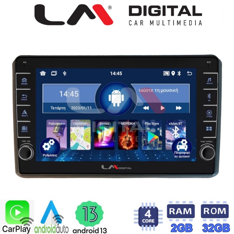 LM Digital - LM ZG4312 GPS Οθόνη OEM Multimedia Αυτοκινήτου για MITSUBISHI OUTLANDER 2001 &gt; 2006 (CarPlay/AndroidAuto/BT/GPS/WIFI/GPRS)