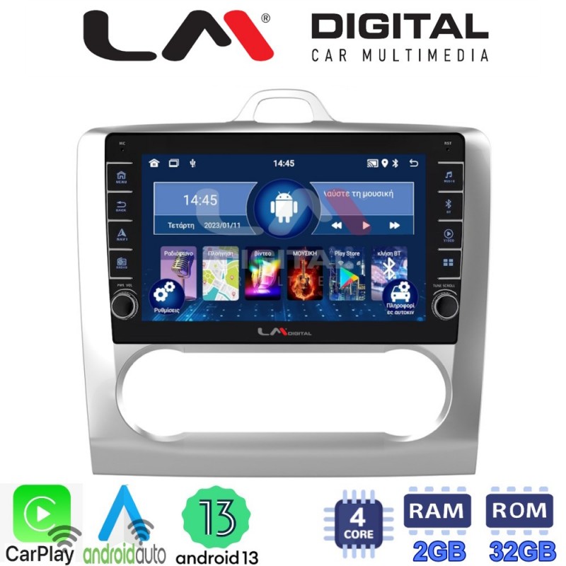 LM Digital - LM ZG4328 GPS Οθόνη OEM Multimedia Αυτοκινήτου για FORD FOCUS 2004&gt;2012 (CarPlay/AndroidAuto/BT/GPS/WIFI/GPRS)