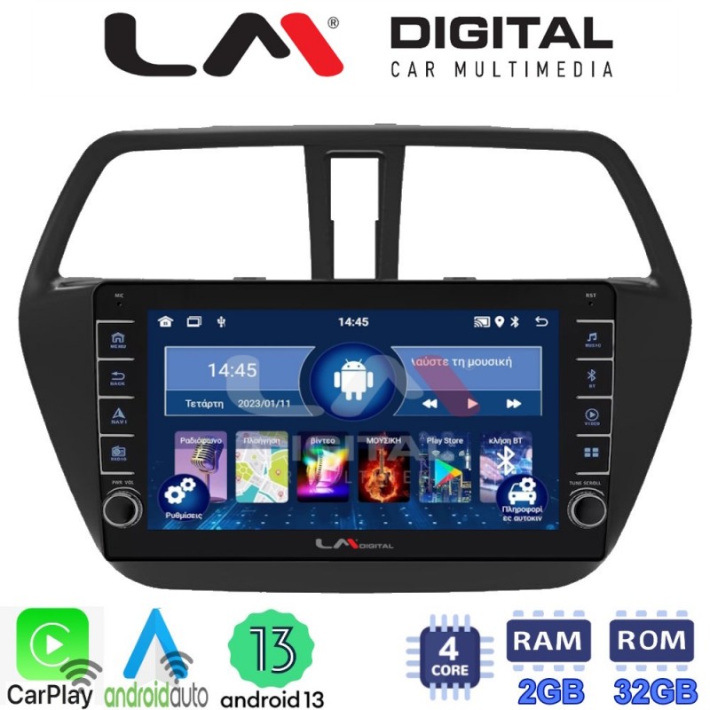 LM Digital - LM ZG4337 GPS Οθόνη OEM Multimedia Αυτοκινήτου για SUZUKI SX4 SCROSS 2014&gt; (CarPlay/AndroidAuto/BT/GPS/WIFI/GPRS)