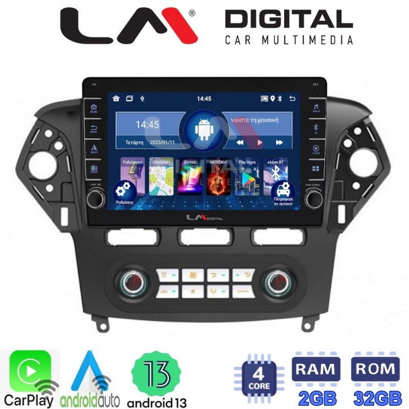 LM Digital - LM ZG4368 GPS Οθόνη OEM Multimedia Αυτοκινήτου για FORD MONDEO 2010 &gt; 2013 (CarPlay/AndroidAuto/BT/GPS/WIFI/GPRS)