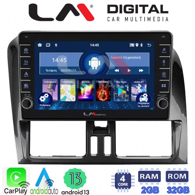 LM Digital - LM ZG4390 GPS Οθόνη OEM Multimedia Αυτοκινήτου για VOLVO XC60 2009-2017 (CarPlay/AndroidAuto/BT/GPS/WIFI/GPRS)