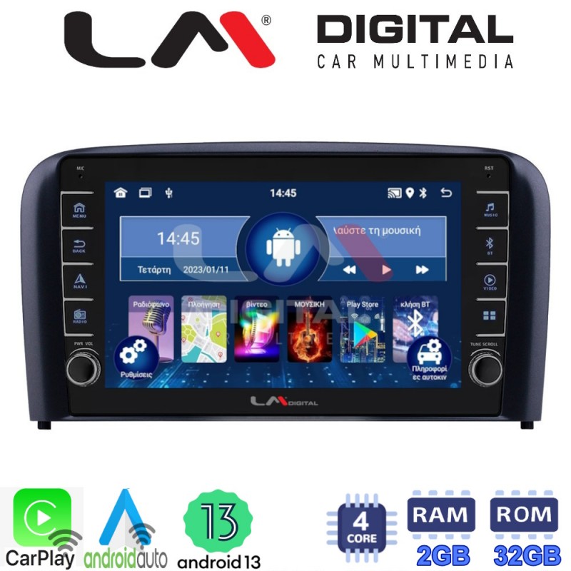 LM Digital - LM ZG4393 GPS Οθόνη OEM Multimedia Αυτοκινήτου για Volvo S80 2004 &gt; 2006 (CarPlay/AndroidAuto/BT/GPS/WIFI/GPRS)