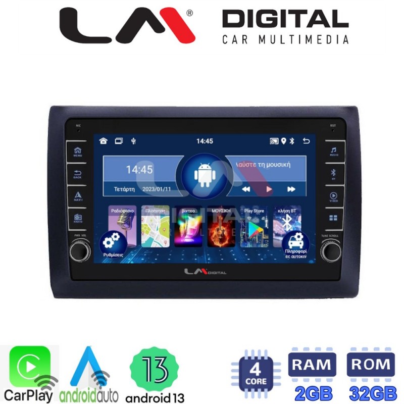 LM Digital - LM ZG4466 GPS Οθόνη OEM Multimedia Αυτοκινήτου για Fiat Stilo 2001 &gt; 2007 (CarPlay/AndroidAuto/BT/GPS/WIFI/GPRS)