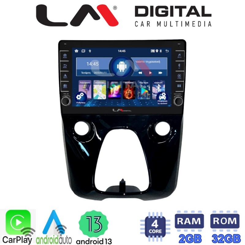 LM Digital - LM ZG4564 GPS Οθόνη OEM Multimedia Αυτοκινήτου για Aygo & C1 & 107 14&gt; (CarPlay/AndroidAuto/BT/GPS/WIFI/GPRS)