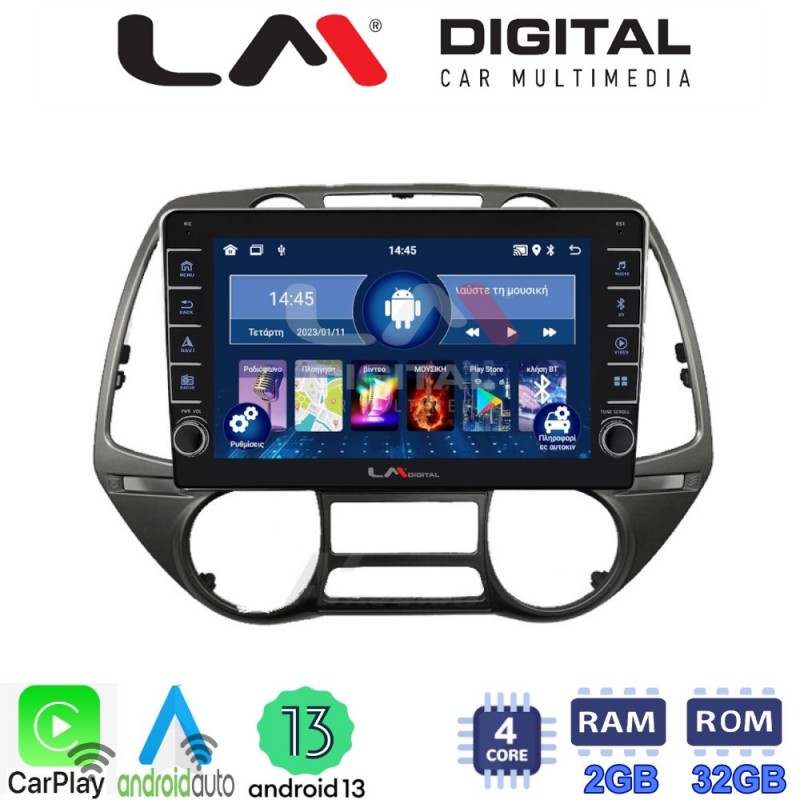 LM Digital - LM ZG4837 GPS Οθόνη OEM Multimedia Αυτοκινήτου για Hyundai i20 2008 &gt; 2014 (CarPlay/AndroidAuto/BT/GPS/WIFI/GPRS)