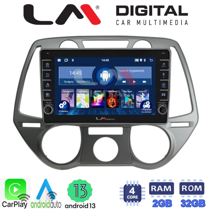 LM Digital - LM ZG4838 GPS Οθόνη OEM Multimedia Αυτοκινήτου για Hyundai i20 2008 &gt; 2014 (CarPlay/AndroidAuto/BT/GPS/WIFI/GPRS)