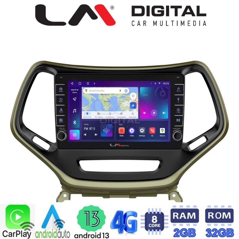 LM Digital - LM ZG8119 GPS Οθόνη OEM Multimedia Αυτοκινήτου για JEEP CHEROKEE 2014&gt;  (CarPlay/AndroidAuto/BT/GPS/WIFI/GPRS)