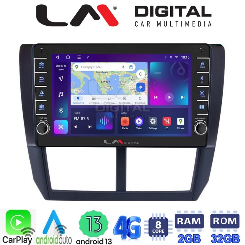 LM Digital - LM ZG8272 GPS Οθόνη OEM Multimedia Αυτοκινήτου για SUBARU IMPREZA-FORESTER 2009&gt;2012 (CarPlay/AndroidAuto/BT/GPS/WIFI/GPRS)