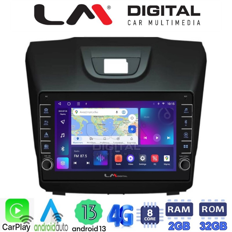 LM Digital - LM ZG8435 GPS Οθόνη OEM Multimedia Αυτοκινήτου για ISUZU DMAX 2012&gt; (CarPlay/AndroidAuto/BT/GPS/WIFI/GPRS)