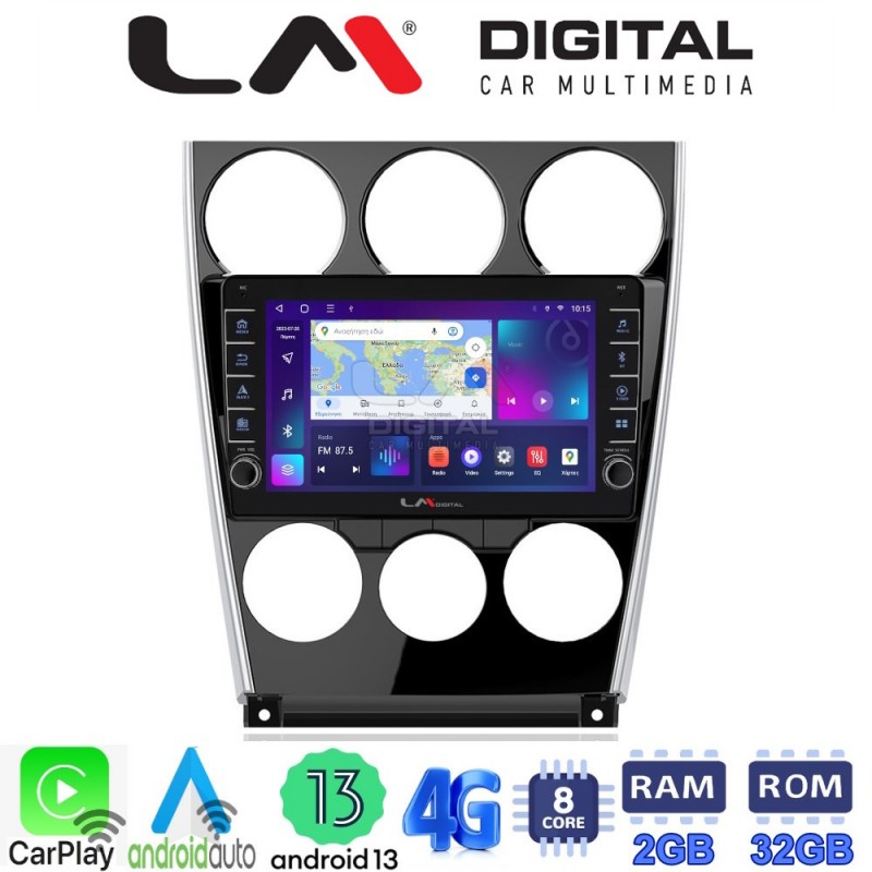 LM Digital - LM ZG8436 GPS Οθόνη OEM Multimedia Αυτοκινήτου για MAZDA 6 facelift 2005&gt;2008  (CarPlay/AndroidAuto/BT/GPS/WIFI/GPRS)