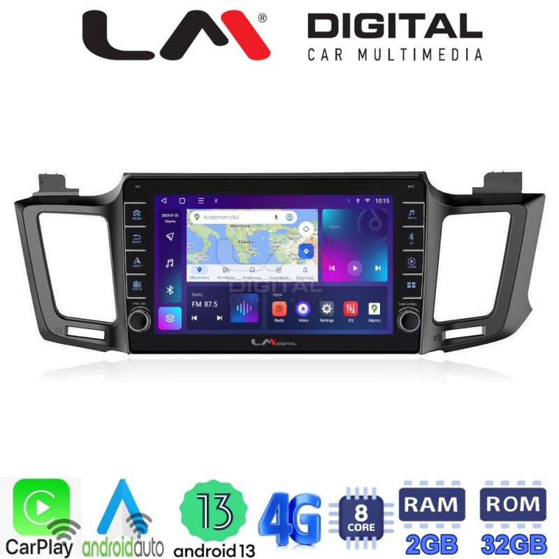 LM Digital - LM ZG8947 GPS Οθόνη OEM Multimedia Αυτοκινήτου για TOYOTA RAV 4  2013 &gt; 2020 (CarPlay/AndroidAuto/BT/GPS/WIFI/GPRS)