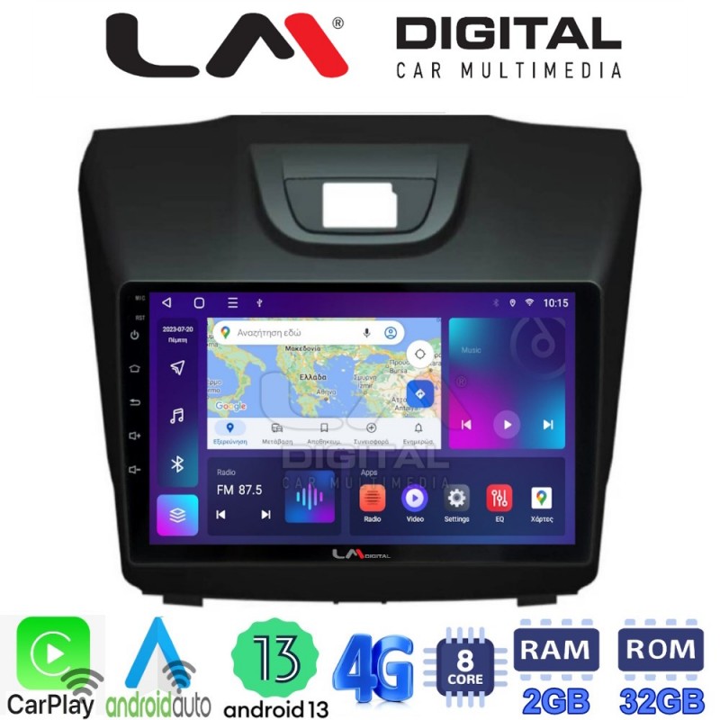 LM Digital - LM ZE8435 GPS Οθόνη OEM Multimedia Αυτοκινήτου για ISUZU DMAX 2012&gt; (CarPlay/AndroidAuto/BT/GPS/WIFI/GPRS)