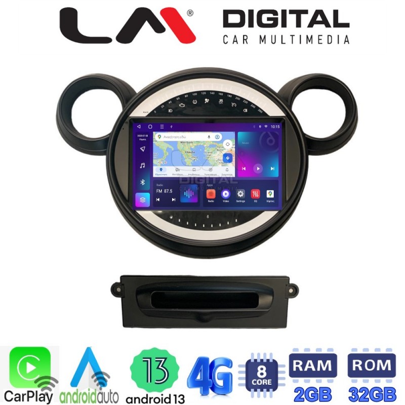 LM Digital - LM ZE8835 GPS Οθόνη OEM Multimedia Αυτοκινήτου για MINI Clubman '07&gt;'14 & Countryman '10&gt;'16 & Paceman '12&gt;'16 & Cooper '07&gt;'14 (CarPlay/AndroidAuto/BT/GPS/WIFI/GPRS)