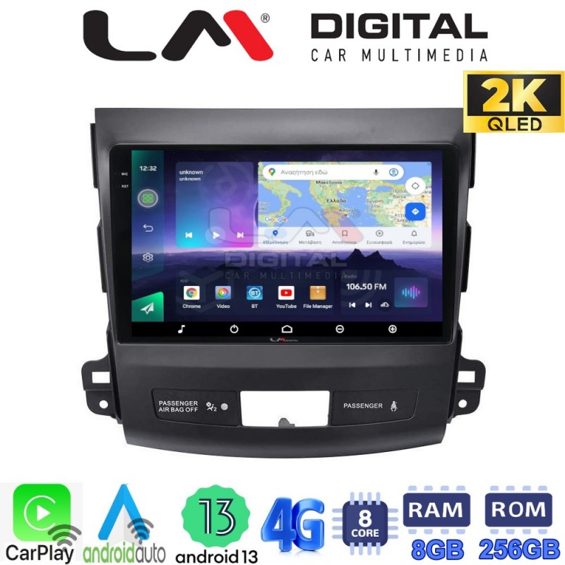 LM Digital - LM ZQ8056 GPS Οθόνη OEM Multimedia Αυτοκινήτου για OUTLANDER, C CROSSER,4007 2006&gt;2012 (CarPlay/AndroidAuto/BT/GPS/WIFI/GPRS)