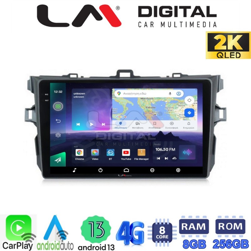 LM Digital - LM ZQ8063 GPS Οθόνη OEM Multimedia Αυτοκινήτου για TOYOTA COROLLA 2006&gt;2012  (CarPlay/AndroidAuto/BT/GPS/WIFI/GPRS)