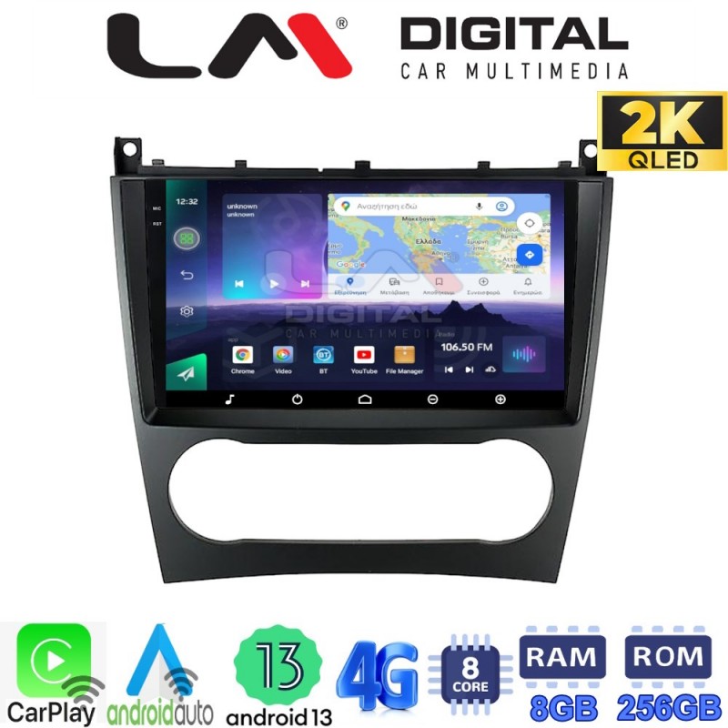 LM Digital - LM ZQ8093 GPS Οθόνη OEM Multimedia Αυτοκινήτου για MERCEDES C class (W203) – CLC  2004&gt;2008 (CarPlay/AndroidAuto/BT/GPS/WIFI/GPRS)