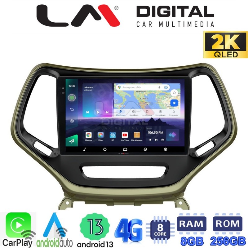 LM Digital - LM ZQ8119 GPS Οθόνη OEM Multimedia Αυτοκινήτου για JEEP CHEROKEE 2014&gt;  (CarPlay/AndroidAuto/BT/GPS/WIFI/GPRS)