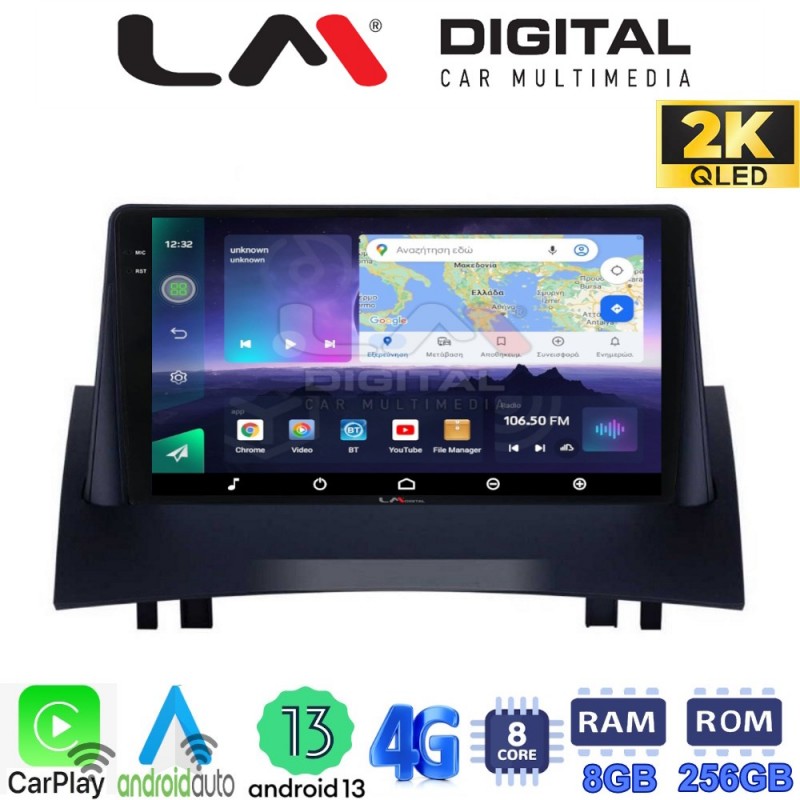 LM Digital - LM ZQ8138 GPS Οθόνη OEM Multimedia Αυτοκινήτου για Renault Megane2 2002 &gt; 2008 (CarPlay/AndroidAuto/BT/GPS/WIFI/GPRS)