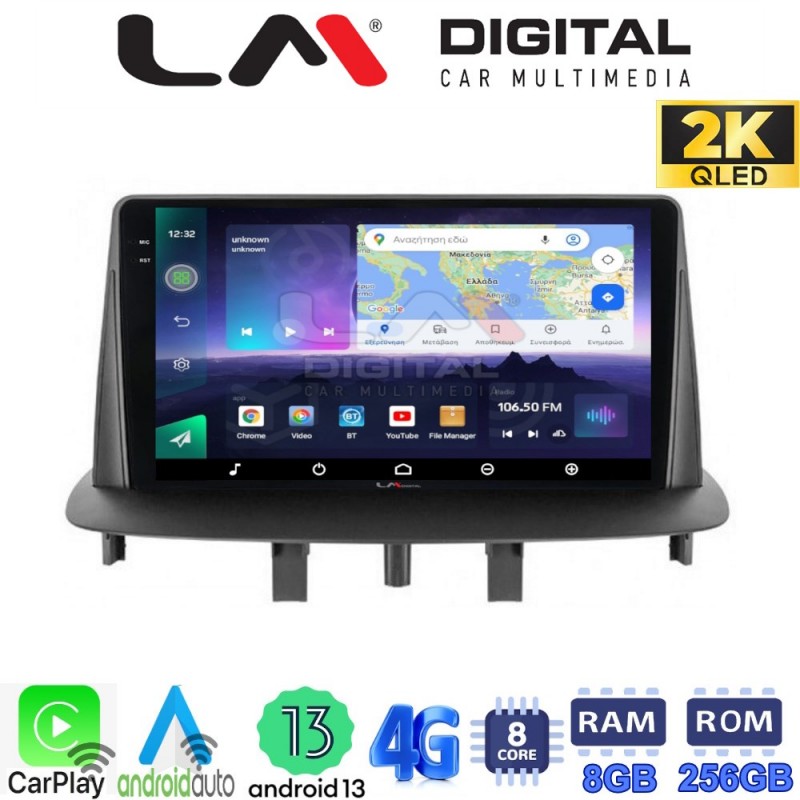 LM Digital - LM ZQ8145 GPS Οθόνη OEM Multimedia Αυτοκινήτου για RENAULT MEGANE3 (CarPlay/AndroidAuto/BT/GPS/WIFI/GPRS)