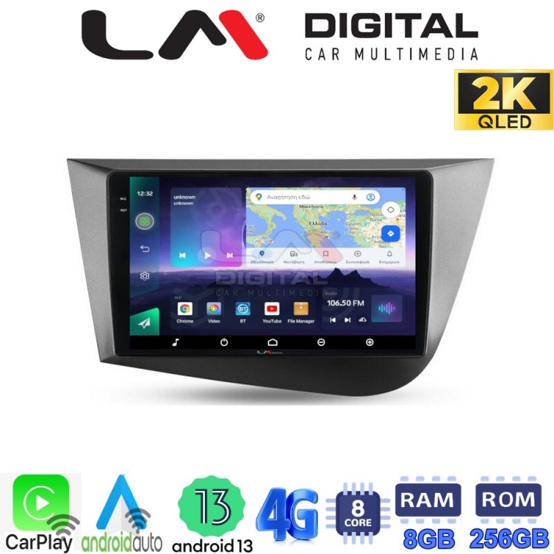 LM Digital - LM ZQ8217 GPS Οθόνη OEM Multimedia Αυτοκινήτου για Seat Leon 2005&gt;2012 (CarPlay/AndroidAuto/BT/GPS/WIFI/GPRS)