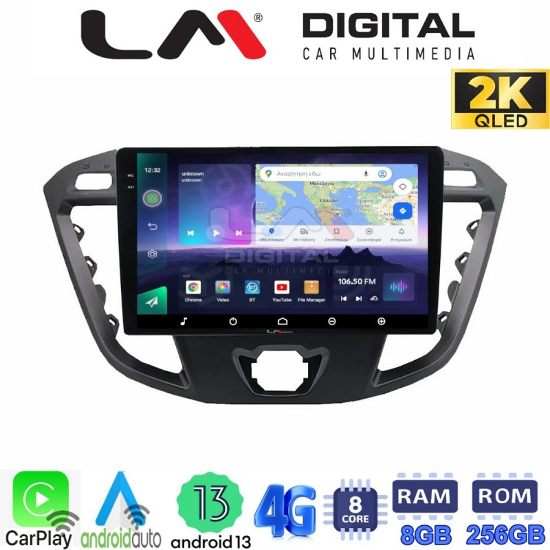 LM Digital - LM ZQ8366 GPS Οθόνη OEM Multimedia Αυτοκινήτου για TRANSIT CUSTOM - TOURNEO CUSTOM 2013&gt; (CarPlay/AndroidAuto/BT/GPS/WIFI/GPRS)