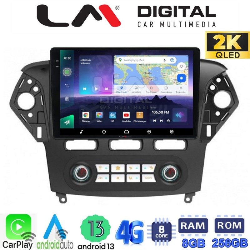 LM Digital - LM ZQ8368C GPS Οθόνη OEM Multimedia Αυτοκινήτου για FORD MONDEO 2010 &gt; 2013 (CarPlay/AndroidAuto/BT/GPS/WIFI/GPRS)