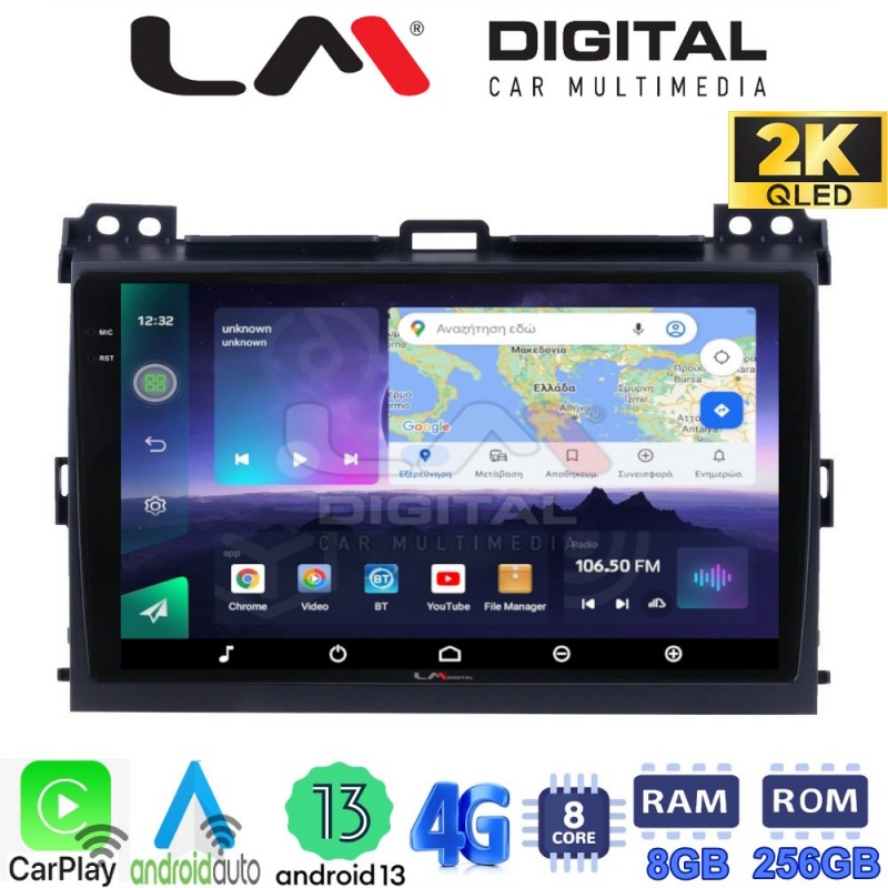 LM Digital - LM ZQ8384 GPS Οθόνη OEM Multimedia Αυτοκινήτου για TOYOTA LANDCRUISER J100 2003&gt;2009   (CarPlay/AndroidAuto/BT/GPS/WIFI/GPRS)