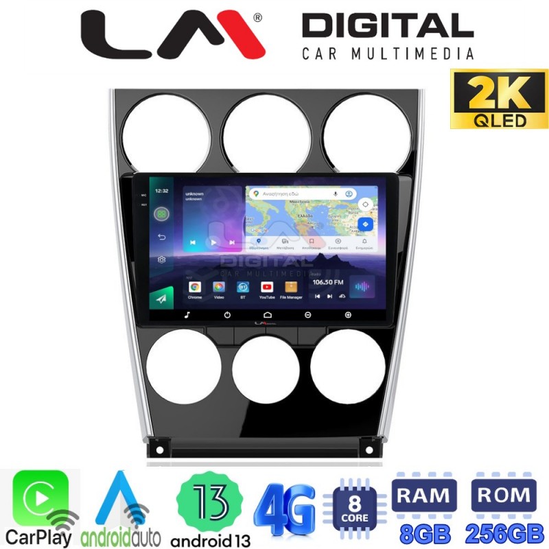 LM Digital - LM ZQ8436 GPS Οθόνη OEM Multimedia Αυτοκινήτου για MAZDA 6 facelift 2005&gt;2008  (CarPlay/AndroidAuto/BT/GPS/WIFI/GPRS)