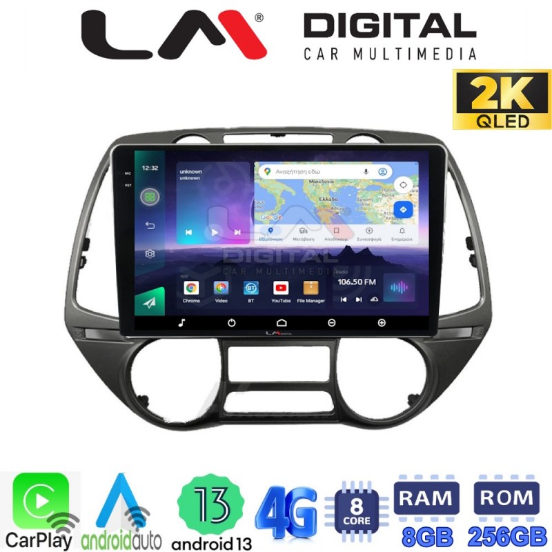 LM Digital - LM ZQ8837 GPS Οθόνη OEM Multimedia Αυτοκινήτου για Hyundai i20 2008 &gt; 2014 (CarPlay/AndroidAuto/BT/GPS/WIFI/GPRS)