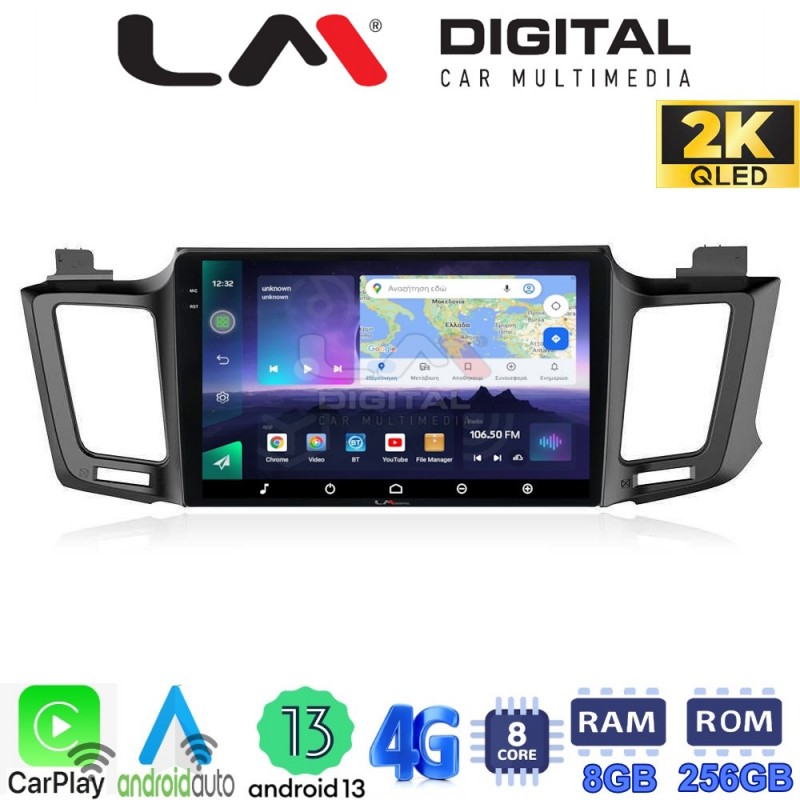 LM Digital - LM ZQ8947 GPS Οθόνη OEM Multimedia Αυτοκινήτου για TOYOTA RAV 4  2013 &gt; 2020 (CarPlay/AndroidAuto/BT/GPS/WIFI/GPRS)