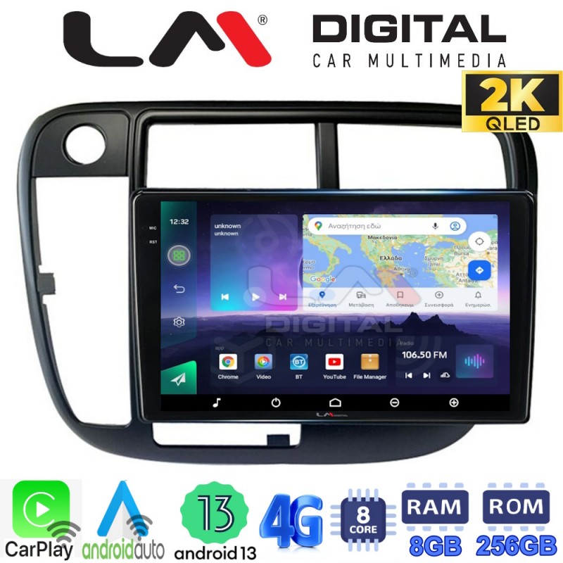 LM Digital - LM ZQ8377 GPS Οθόνη OEM Multimedia Αυτοκινήτου για Honda Civic 1999 &gt; 2001 (CarPlay/AndroidAuto/BT/GPS/WIFI/GPRS)