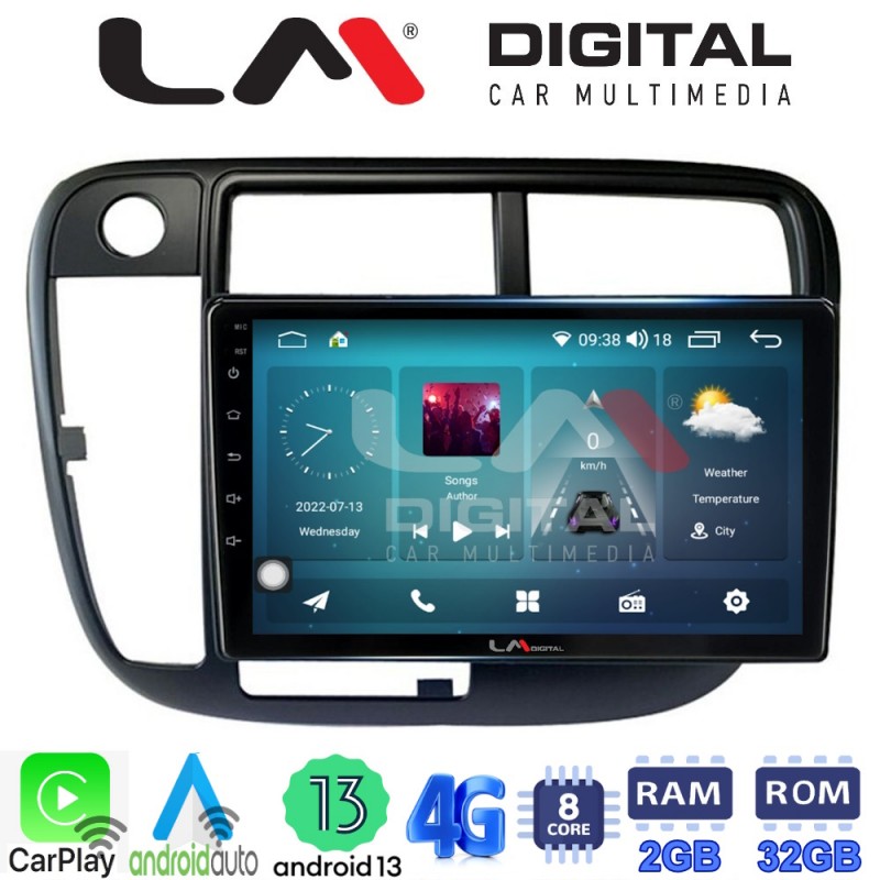 LM Digital - LM ZR8377 GPS Οθόνη OEM Multimedia Αυτοκινήτου για Honda Civic 1999 &gt; 2001 (CarPlay/AndroidAuto/BT/GPS/WIFI/GPRS)